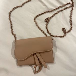 Dior nano saddle bag in pink